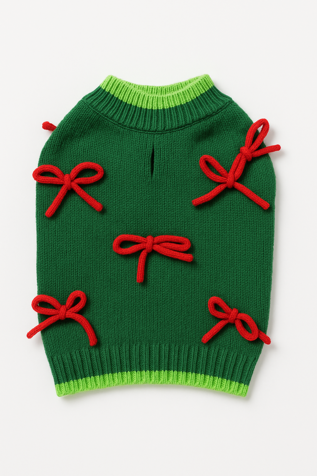 π Holiday Bow Christmas Dog Sweater