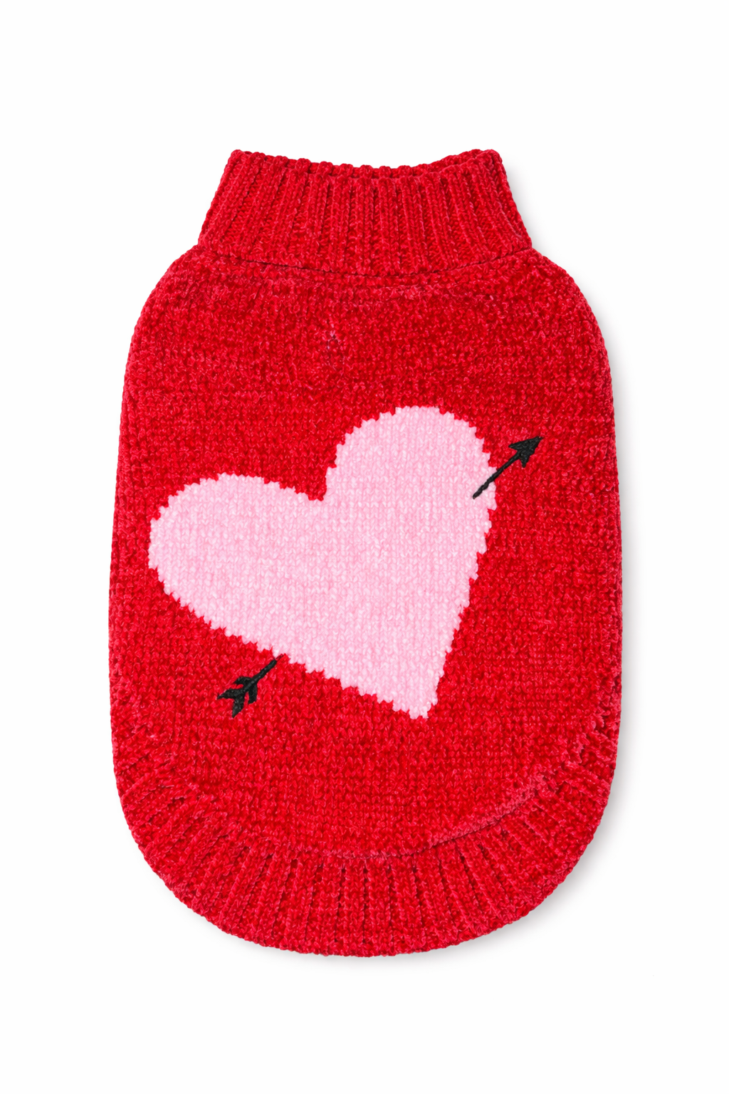 Cupid Heart Knit Pet Sweater