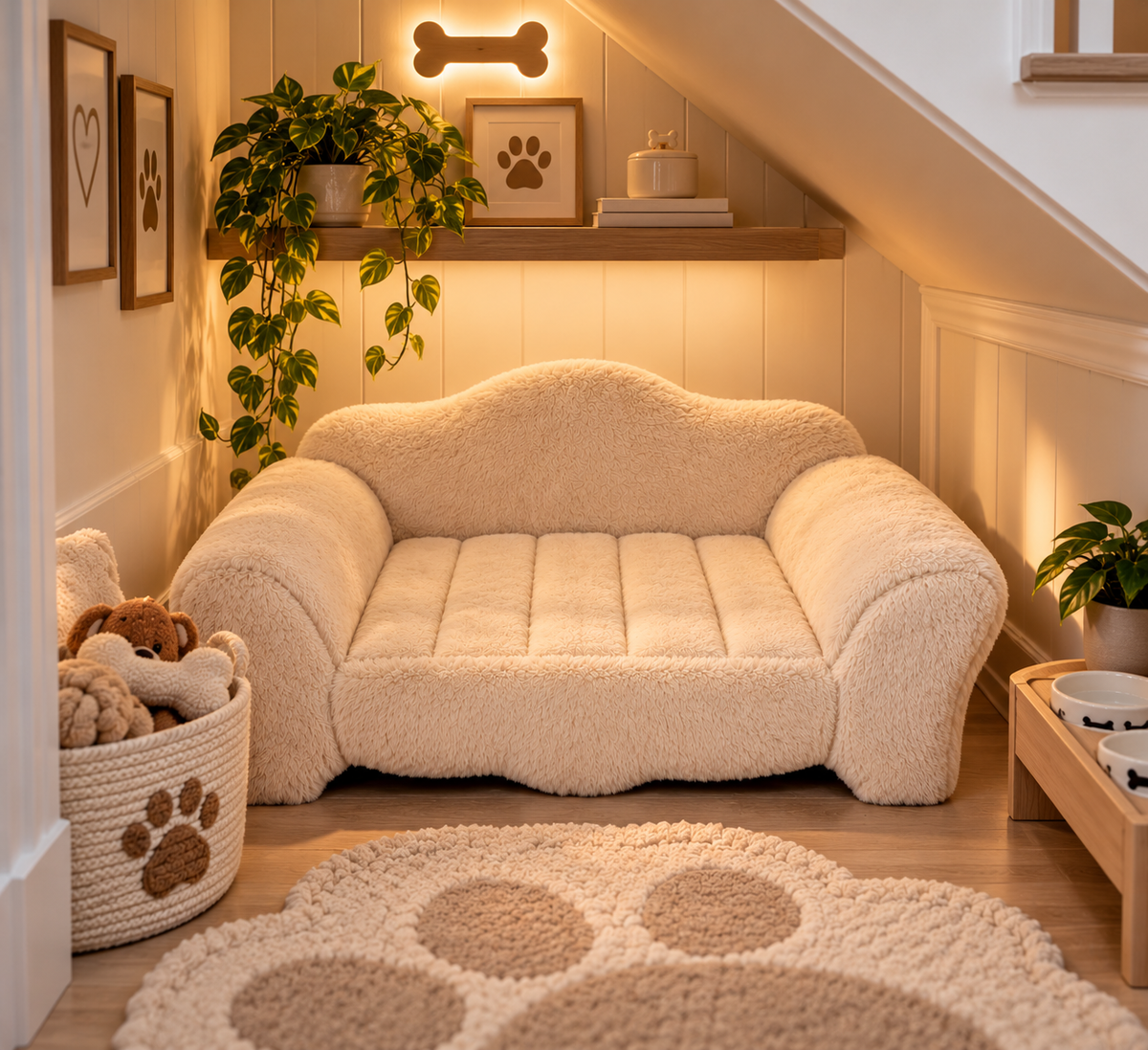 Cozy Cloud Plush Pet Sofa Bed