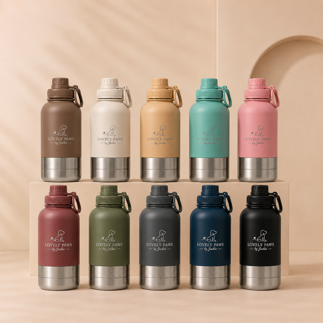 3-in-1 Stainless Steel Travel Pet Bottle