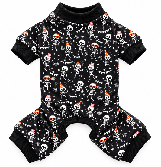Dancing Skeleton Pet Jumpsuit 💀🖤