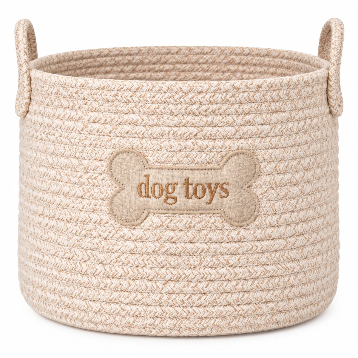 Cozy Woven Dog Toy Basket