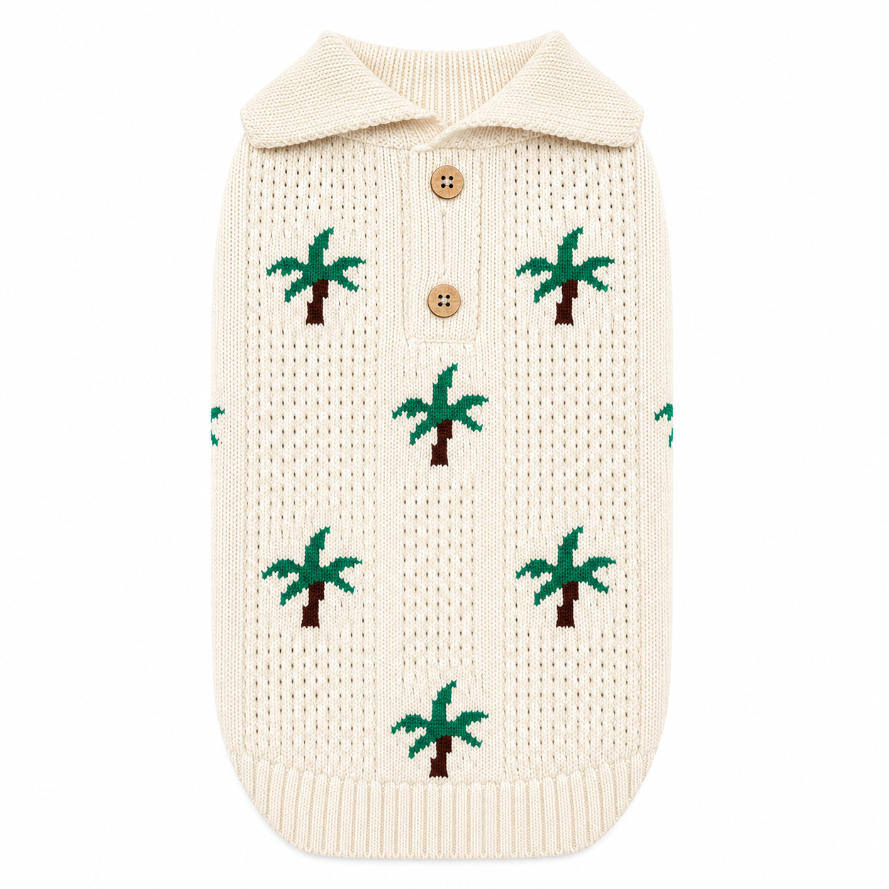Palm Tree Knit Dog Sweater