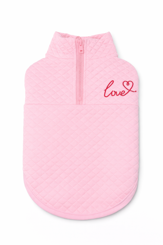 Blush Love Quilted Pet Vest