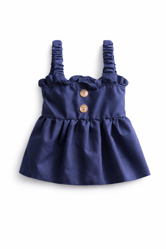 Midnight Button Dress