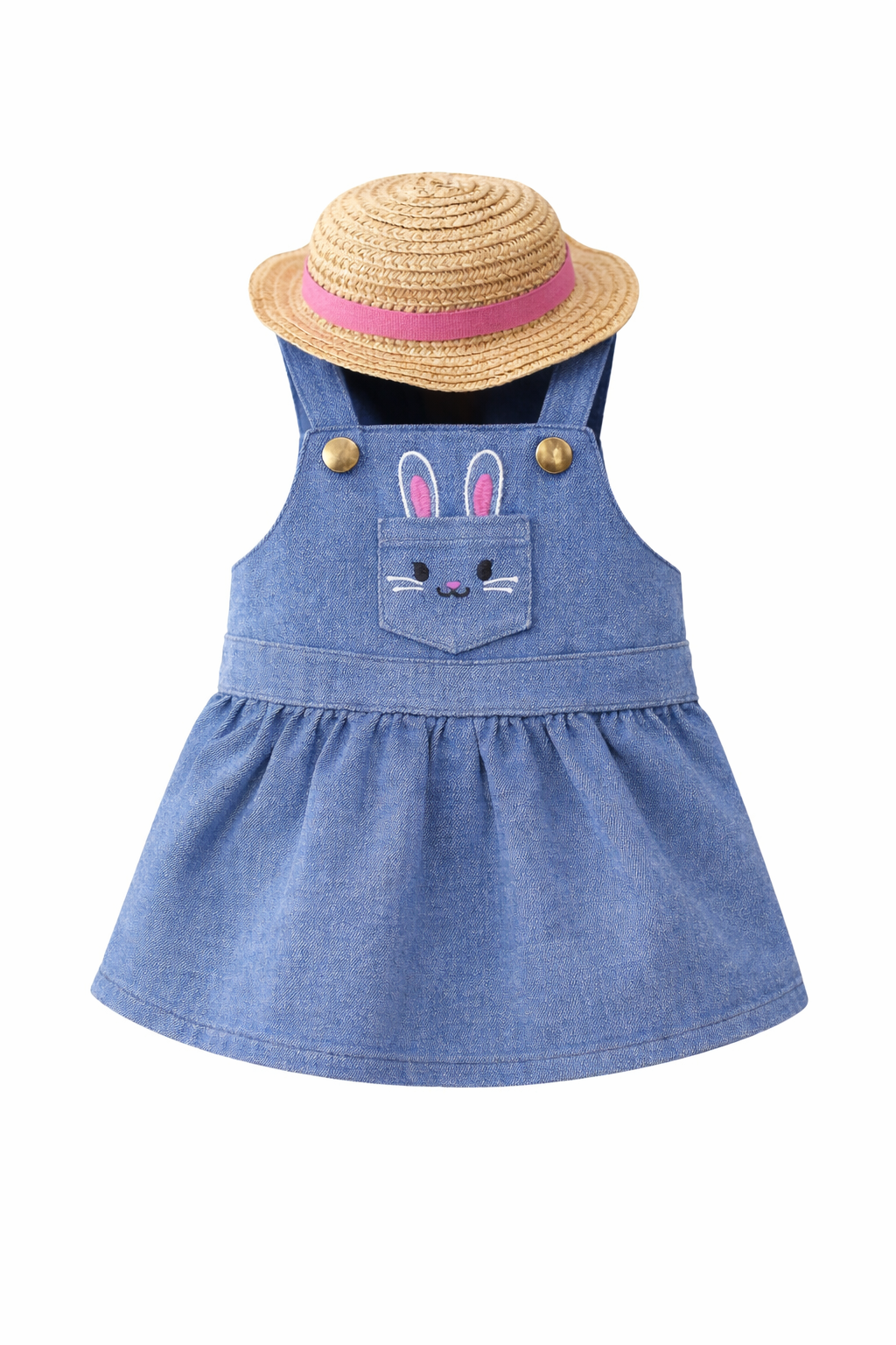 Easter Bunny Denim Dog Dress