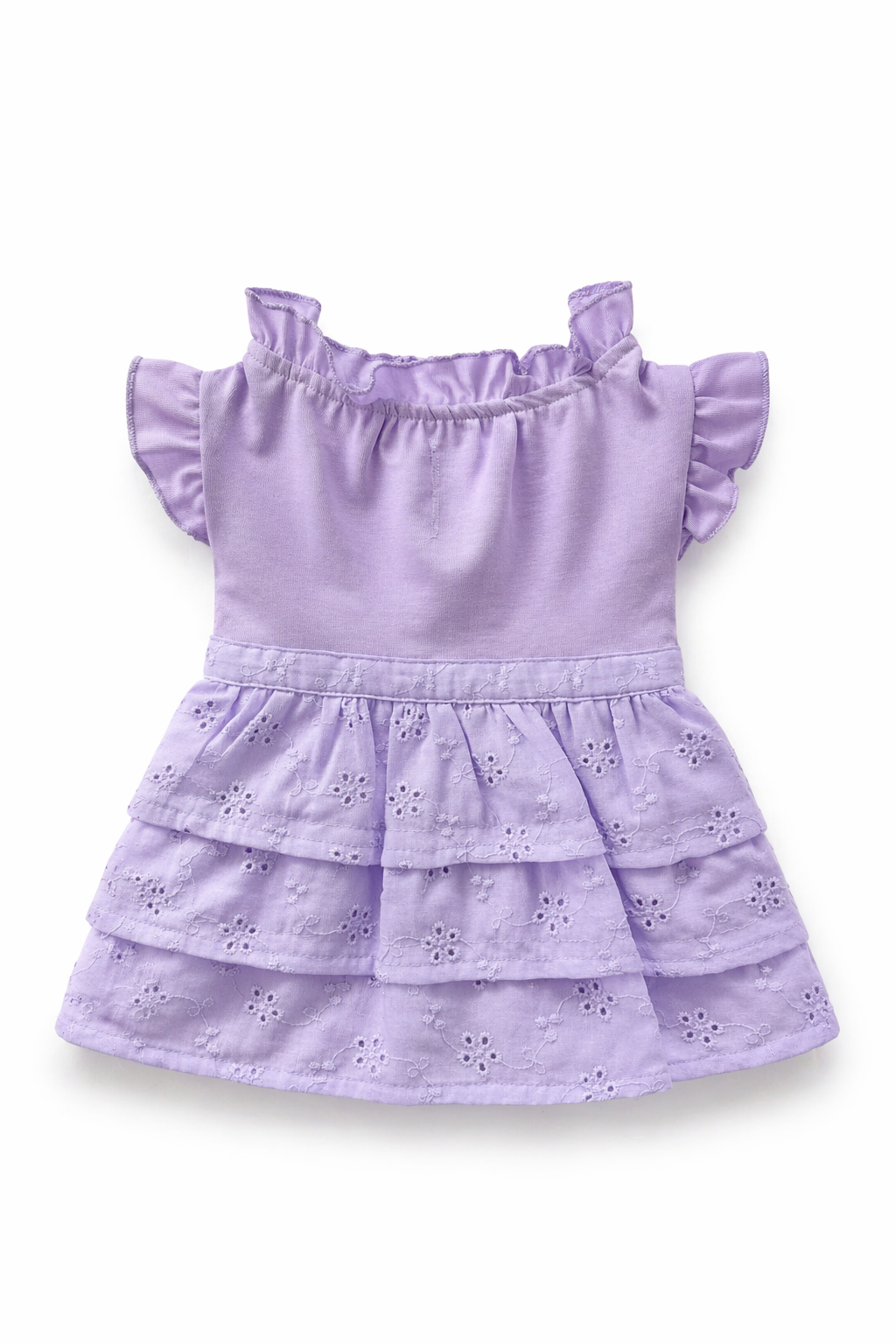 Lilac Bloom Ruffle Dress