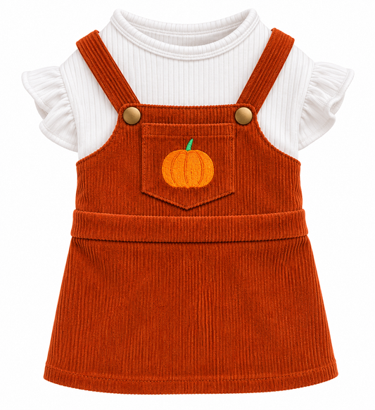 Pumpkin Patch Pet Overall Dress 🎃