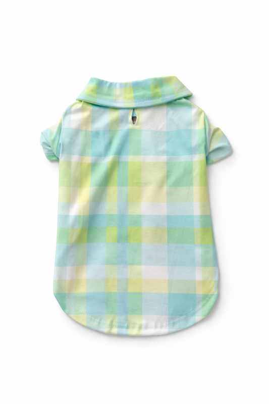 Mint Gingham Bow Shirt