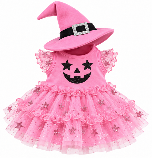 Pretty in Pink Witch Pet Costume Set