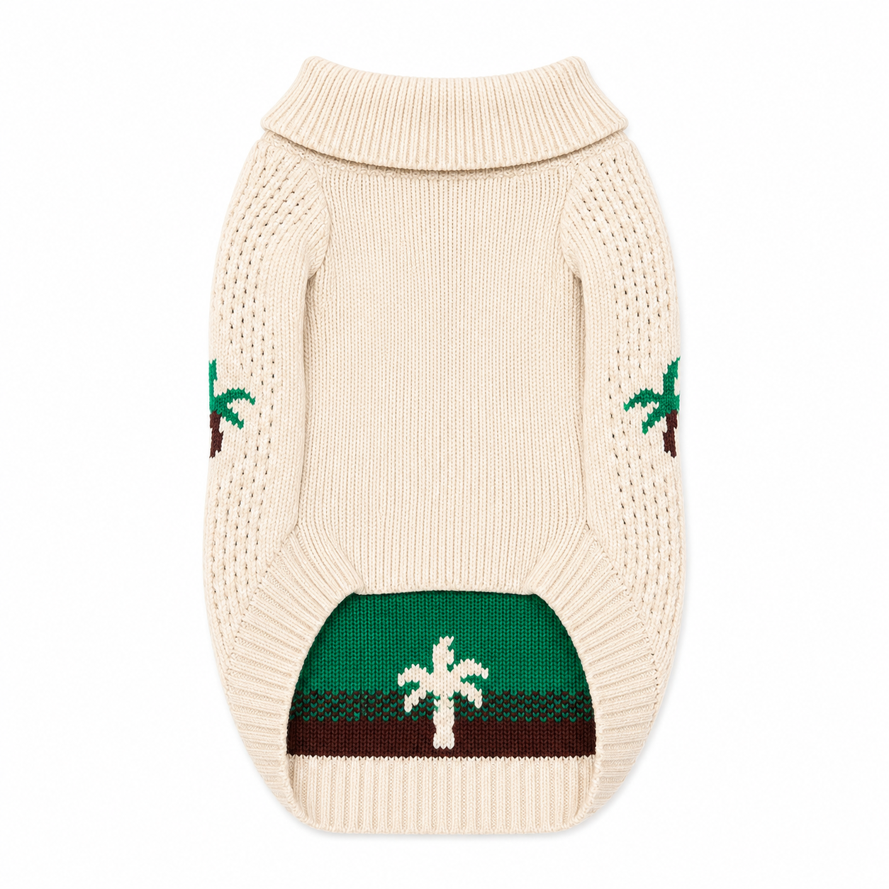 Palm Tree Knit Dog Sweater