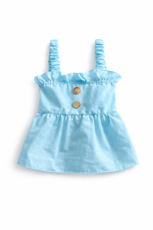 Sky Button Dress