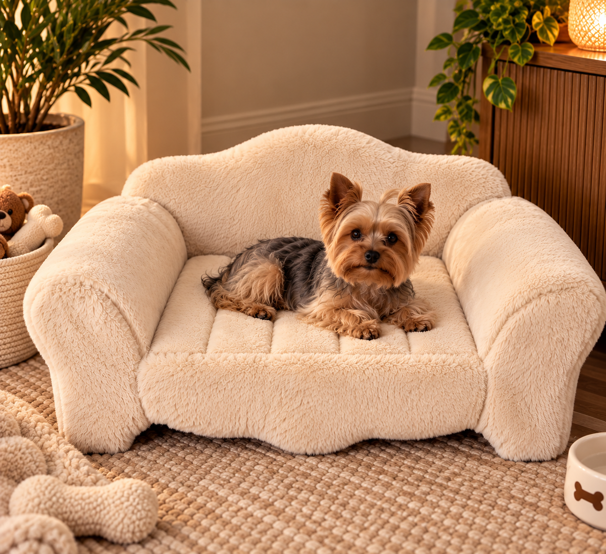 Cozy Cloud Plush Pet Sofa Bed